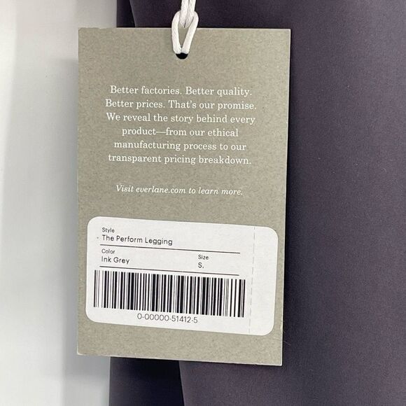 Everlane The Perform Legging Ankle High Waist Sweat Wicking Ink Grey Women Small - Picture 8 of 8